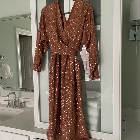 Asos maternity sequin wrap dress - Picture 1 of 2